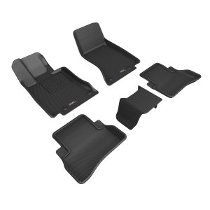 Mercedes-Benz E-Class Floor Mats - Front + Rear - 3D MAXpider - Kagu - Black - `24+