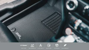 Mercedes-Benz E-Class Floor Mats - Front + Rear - 3D MAXpider - Kagu - Black - `24+