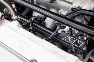 Acura Integra Fuel Rail - AEM - High Volume - Black - `94-`01 Acura Integra Fuel Rail - AEM - High Volume - Black - `94-`01