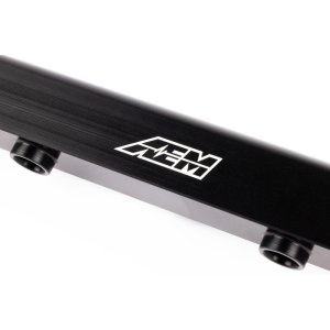 Mitsubishi Evolution Fuel Rail - AEM - High Volume - Black - `03-`06