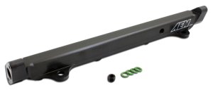 Mitsubishi Evolution Fuel Rail - AEM - High Volume - Black - `03-`06