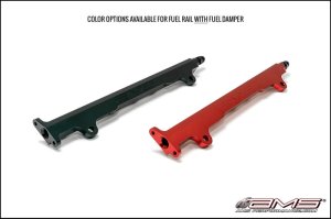 Mitsubishi Evolution Fuel Rail - AMS - CNC Machined Aluminum w/Pulsation Dampener - Black - `08-`15