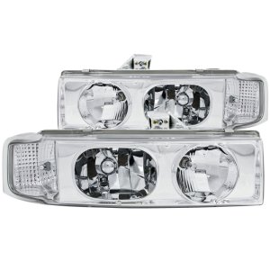 Chevrolet Astro Headlights - ANZO - Crystal - Chrome - `95-`05