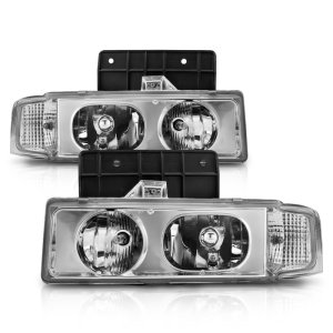 Chevrolet Astro Headlights - ANZO - Crystal - Chrome - `95-`05