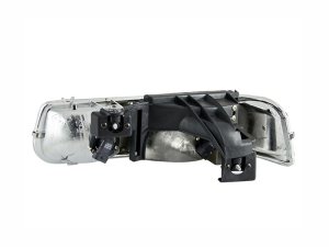 Chevrolet Silverado 1500 Crystal Headlights - ANZO - Clear Lens, Chrome Housing - Chrome - `99-`02