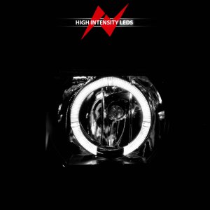 Chevrolet S10 Projector Headlights - ANZO - w/ Halo, Clear Lens, Pair, LED - Black - `98-`05 Chevrolet S10 Projector Headlights - ANZO - w/ Halo, Clear Lens, Pair, LED - Black - `98-`05