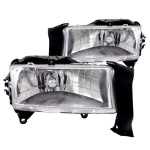 Dodge Dakota Headlights - ANZO - Crystal - Chrome - `97-`04