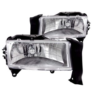 Dodge Dakota Headlights - ANZO - Crystal - Chrome - `97-`04 Dodge Dakota Headlights - ANZO - Crystal - Chrome - `97-`04
