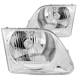 Ford F-150 Headlights - Front - ANZO - Crystal - Chrome - `97-`03