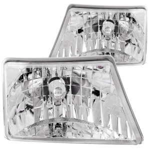Ford Ranger Headlights - ANZO - Crystal, Clear Lens, Chrome Housing - Chrome - `98-`00