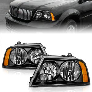 Lincoln Navigator Headlight Set - ANZO - Crystal - Clear Lens, Black Housing - Black - `03-`06