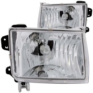 Nissan Frontier Headlights - ANZO - Crystal - Chrome - `98-`00