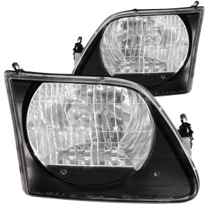 Ford F-150 Headlights - ANZO - Crystal G2 - Black - `98-`03