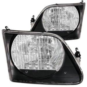 Ford F-150 Headlights - ANZO - Crystal G2 - Black - `98-`03