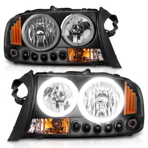 Dodge Dakota Headlights - ANZO - Crystal - Clear Lens, Black Housing - `97-`04