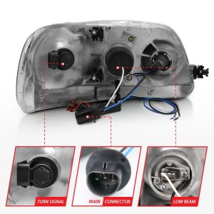 Ford F-150 Projector Headlights - ANZO - w/ Halo (CCFL) - Black - `97-`03 Ford F-150 Projector Headlights - ANZO - w/ Halo (CCFL) - Black - `97-`03