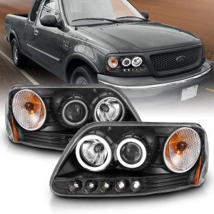 Ford F-150 Projector Headlights - ANZO - w/ Halo (CCFL) - Black - `97-`03 Ford F-150 Projector Headlights - ANZO - w/ Halo (CCFL) - Black - `97-`03