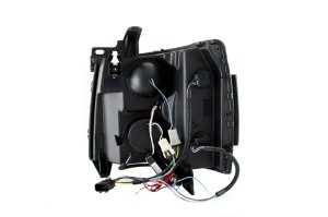 Chevrolet Silverado 1500 Projector Headlights - ANZO - w/ Halo Black - Black - `07-`13