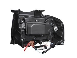 Ford Expedition Projector Headlights - ANZO - w/Halo, Clear Lens, Black Housing, CCFL - Black - `07-`14