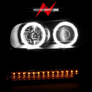 Chevrolet Trailblazer Headlights - ANZO - Projector w/ Halo - Black - `02-`09