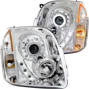 GMC Yukon Headlights - ANZO - Projector w/ Halo (CCFL) - Chrome - `07-`14