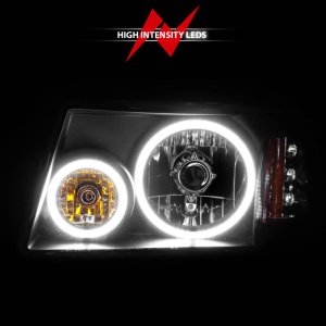 Ford Ranger Projector Headlights - ANZO - Halo CCFL - Black - `01-`11
