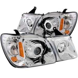 Lexus  LX  Projector Headlights - ANZO - w/ Halo, Clear Lens, CCFL - Chrome - `98-`07