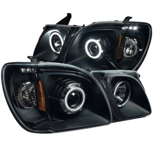 Lexus LX Projector Headlights - ANZO - w/Halo Clear Lens CCFL - Black - `98-`07 Lexus LX Projector Headlights - ANZO - w/Halo Clear Lens CCFL - Black - `98-`07