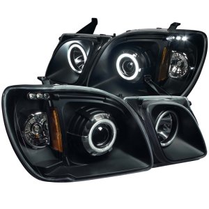 Lexus  LX  Projector Headlights - ANZO - w/Halo Clear Lens CCFL - Black - `98-`07