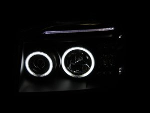 Nissan Frontier Projector Headlights - ANZO - Halo Black (CCFL) - Black - `01-`04