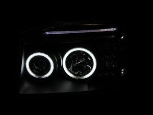 Nissan Frontier Projector Headlights - ANZO - Halo Black (CCFL) - Black - `01-`04
