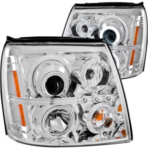 Cadillac Escalade Projector Headlights - ANZO - CCFL, HID Compatible - Chrome - `03-`06