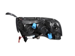 Dodge Ram Projector Headlights - ANZO - w/ Halo, Clear Lens, Chrome Housing - Chrome - `94-`01