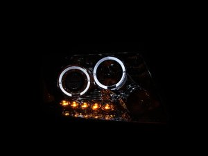 Ford F-150 Projector Headlights - ANZO - G2 w/ Halo and LED - Chrome - `04-`08
