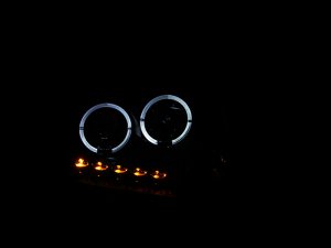 Ford F-150 Projector Headlights - ANZO - G2 w/ Halo and LED - Black - `04-`08