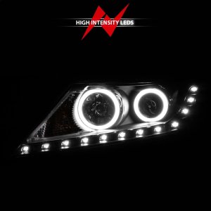 Kia Sorento Projector Headlights - ANZO - Halo Black (CCFL) - Black - `11-`13