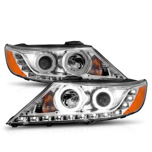 Kia Sorento Projector Headlights - ANZO - w/ Halo, CCFL - Chrome - `11-`13