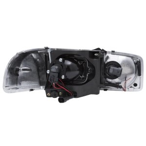 GMC Sierra Projector Headlights - ANZO - w/U-Bar - Black - `99-`06