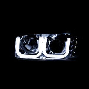 GMC Sierra Projector Headlights - ANZO - w/U-Bar - Black - `99-`06