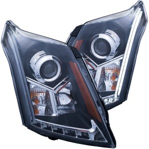 Cadillac Srx Projector Headlights - ANZO - Plank Style Design - Black - `10-`15 Cadillac Srx Projector Headlights - ANZO - Plank Style Design - Black - `10-`15