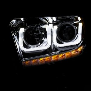 Toyota Tundra Projector Headlights - ANZO - w/ U-Bar - Chrome - `14-`16