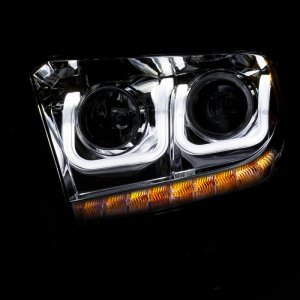 Toyota Tundra Projector Headlights - ANZO - w/ U-Bar - Chrome - `14-`16