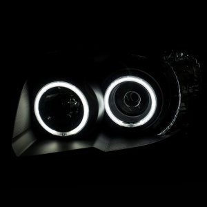 Toyota 4Runner Projector Headlights - ANZO - w/ Halo, Clear Lens, Black Housing, CCFL - Black - `06-`09