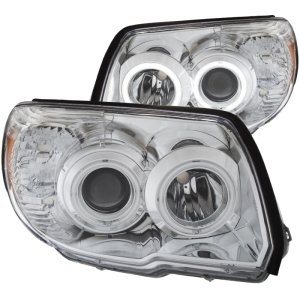 Toyota 4Runner Projector Headlights - ANZO - w/ Halo, Clear Lens - Chrome - `06-`09