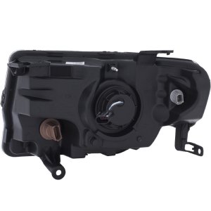 Ford Escape Projector Headlights - ANZO - w/ Halo, Black Housing, Plank Style - Black - `08-`12
