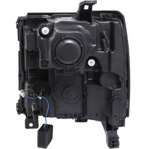 Chevrolet Silverado 1500 Projector Headlights - ANZO - Plank Style w/Amber - Clear Lens, Black Housing - `16-`17