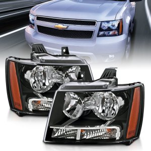 Chevrolet Tahoe Headlight Set - ANZO - Crystal - Black - `07-`14