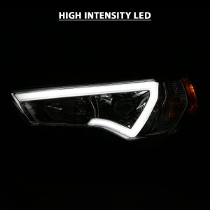 Toyota 4 Runner Projector Headlights - ANZO - Plank Style Switchback - Chrome w/ Amber - `14-`18