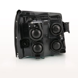 Cadillac Escalade Headlights - ANZO - Crystal - Black Amber - `03-`06