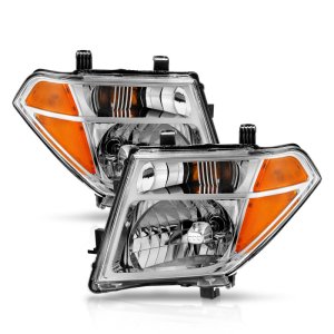Nissan Pathfinder Headlights - ANZO - Crystal, Clear Lens - Chrome Amber - `05-`08 Nissan Pathfinder Headlights - ANZO - Crystal, Clear Lens - Chrome Amber - `05-`08